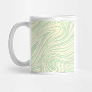 Groovy Swirling Liquid Pattern - Pastel Green Mug